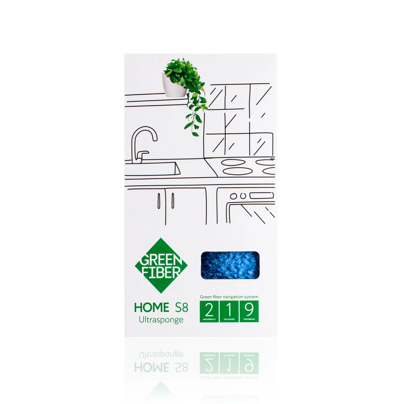 Green Fiber HOME S8 Involver sponge, blue