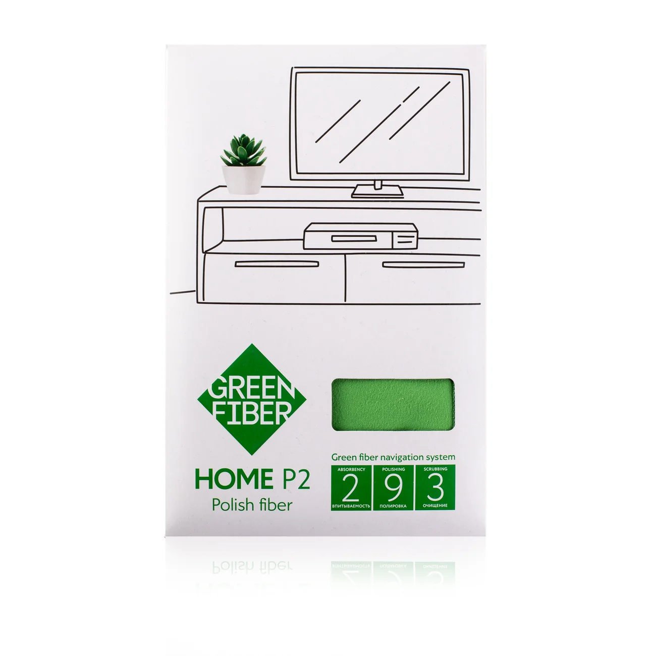 Green Fiber HOME P2 Fiber za poliranje, zelena