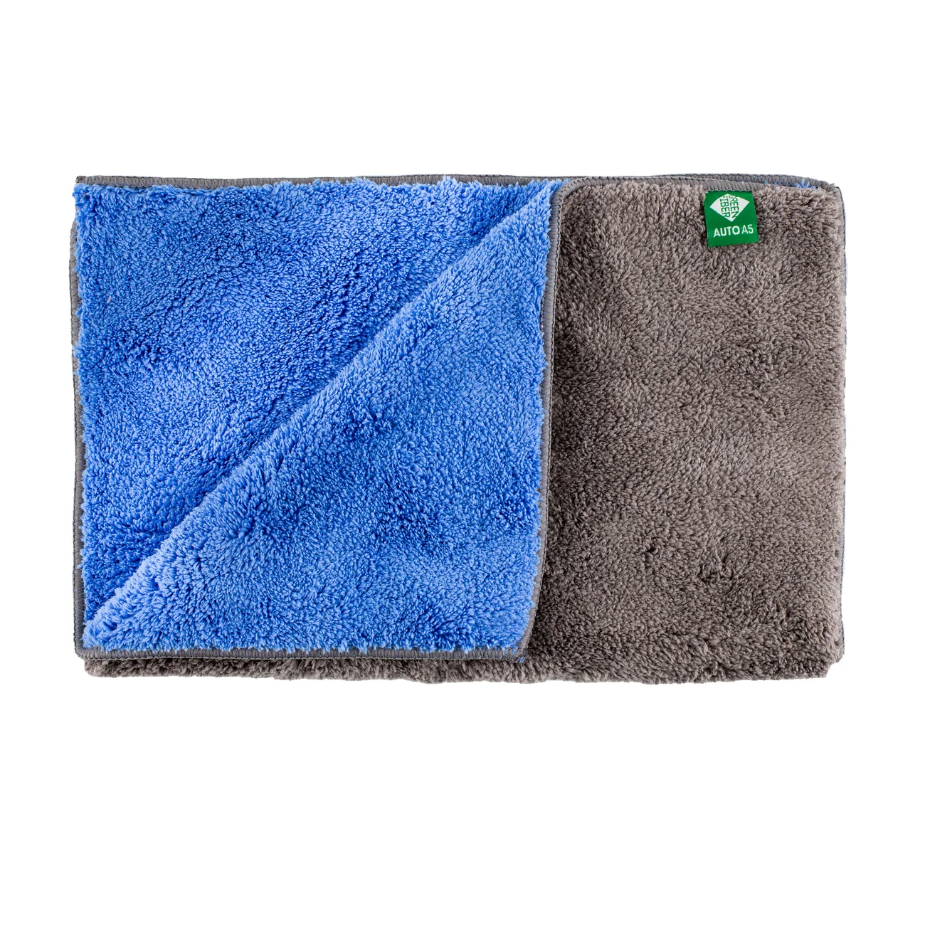Green Fiber AUTO A5 Car towel for dry cleaning, grey-blue