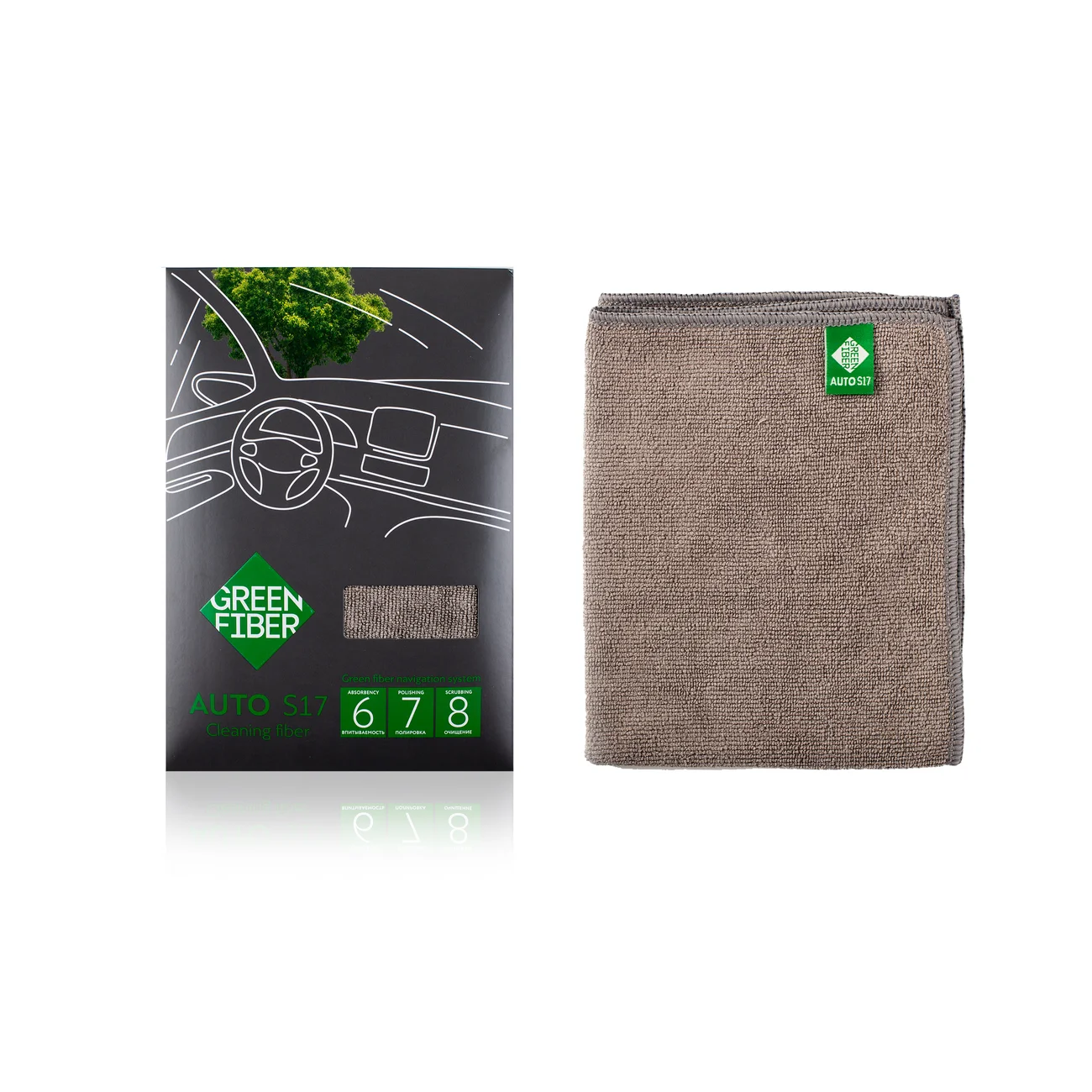 AUTO S17 Cleaning fiber, grey