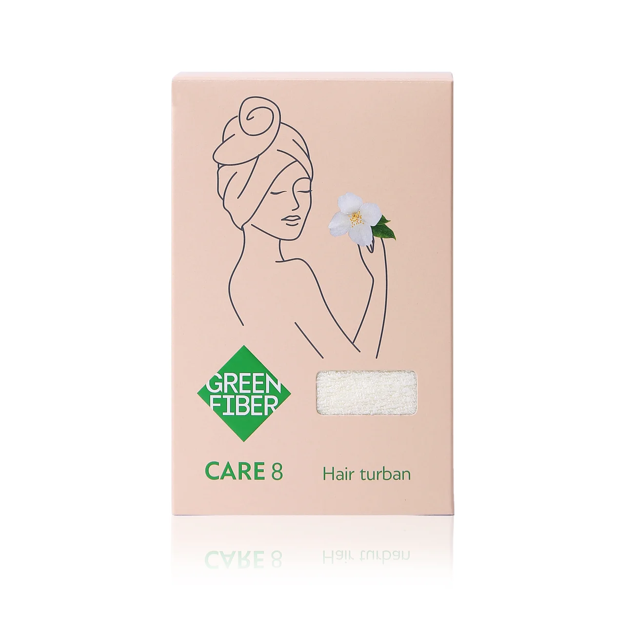 Green Fiber CARE 8 Hair turban, milky-white