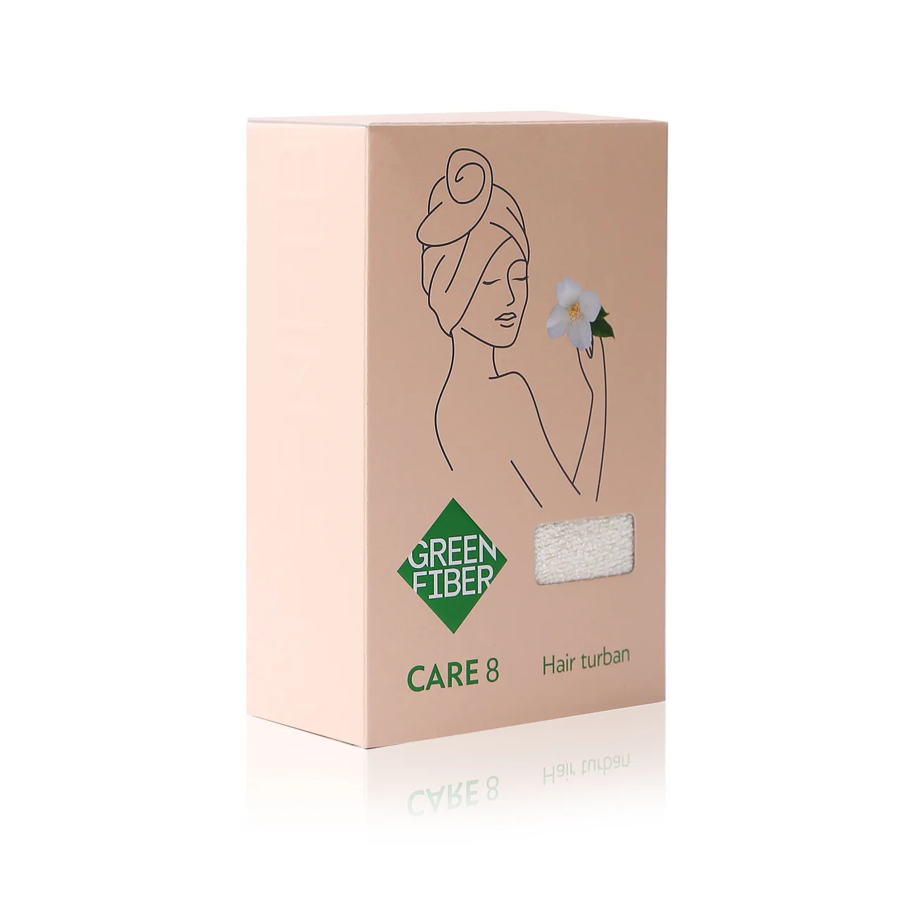 Green Fiber CARE 8 Hair turban, milky-white