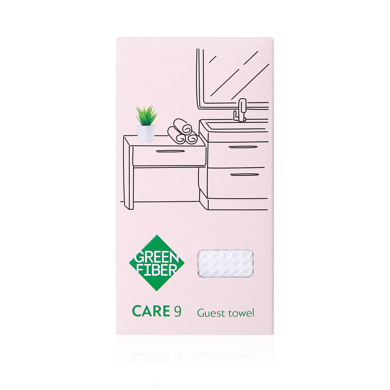 Green Fiber CARE 9 Guest towel waffle, milky