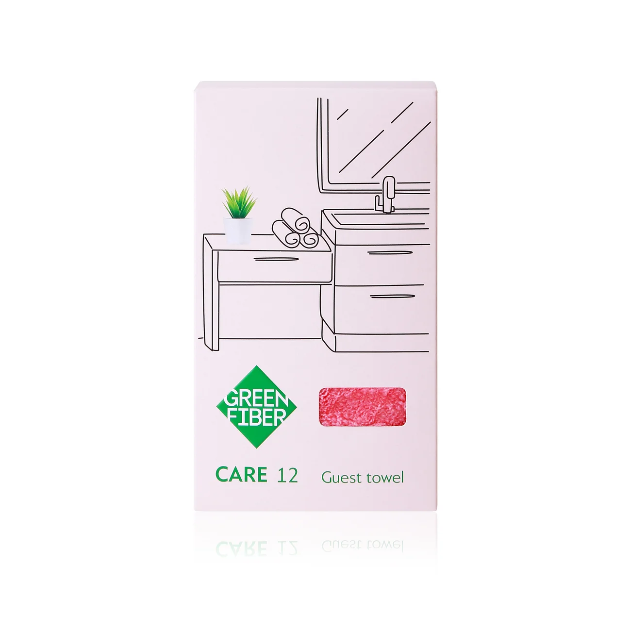 Green Fiber CARE 12 Guest towel, coral