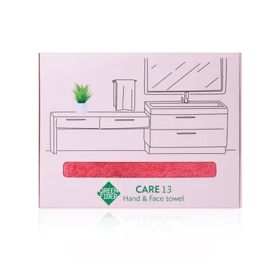 Green Fiber CARE 13 Hand & Face towel, coral