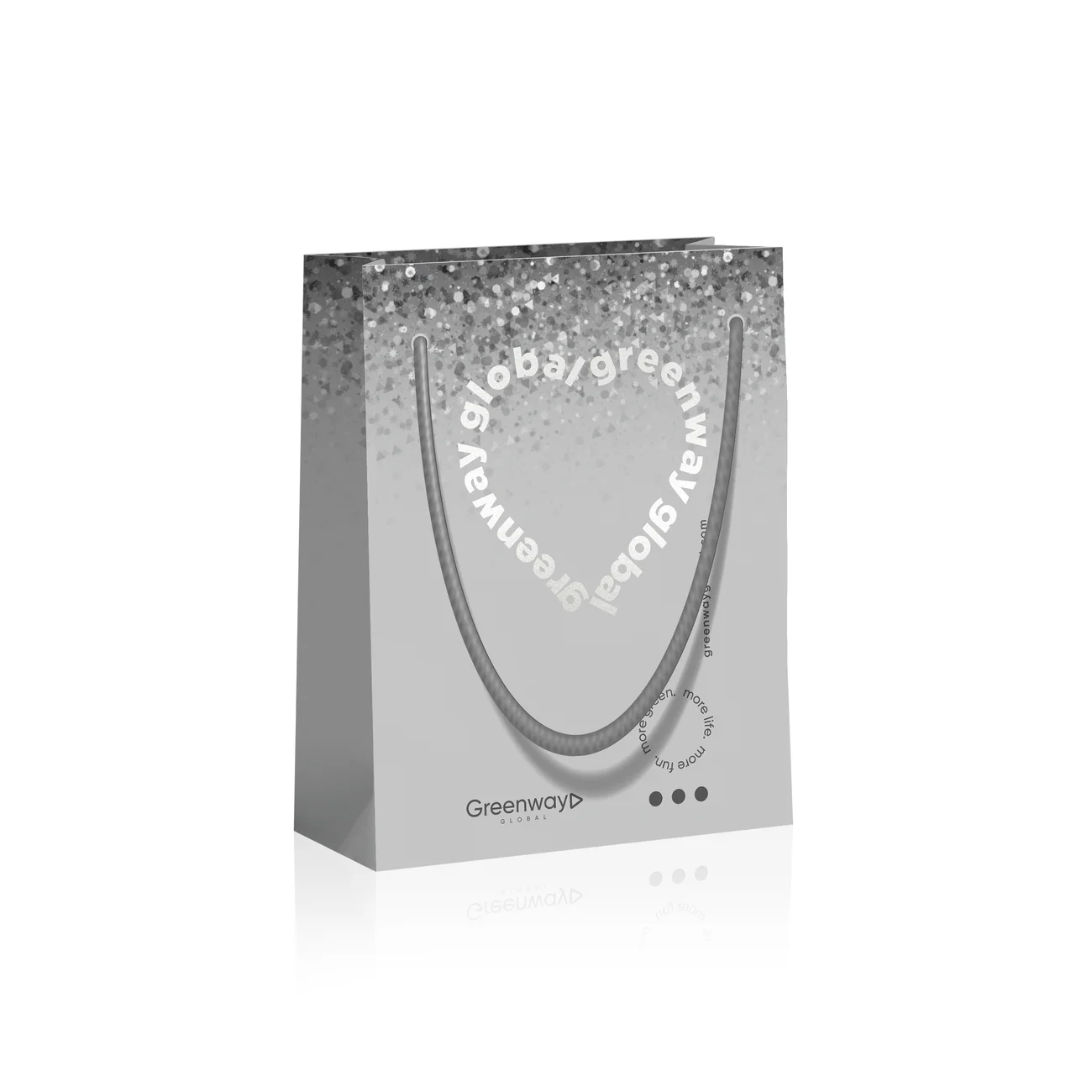 Small gift bag, grey, 12 x 15 x 8 cm
