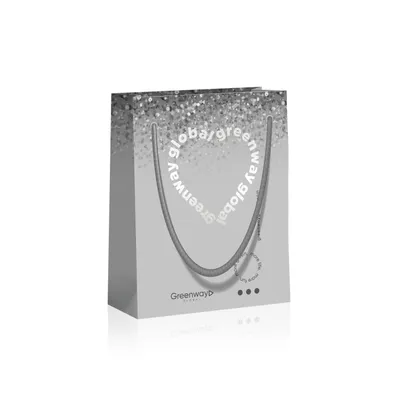 Small gift bag, grey, 12 x 15 x 8 cm