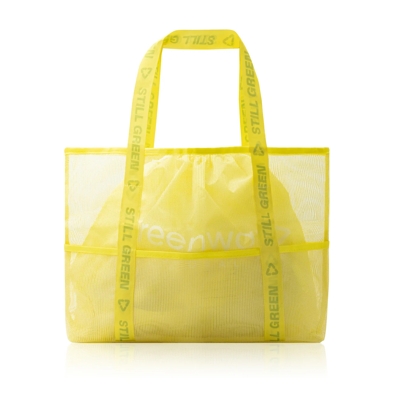 Greenway Global beach bag made of recycled plastic, lemon