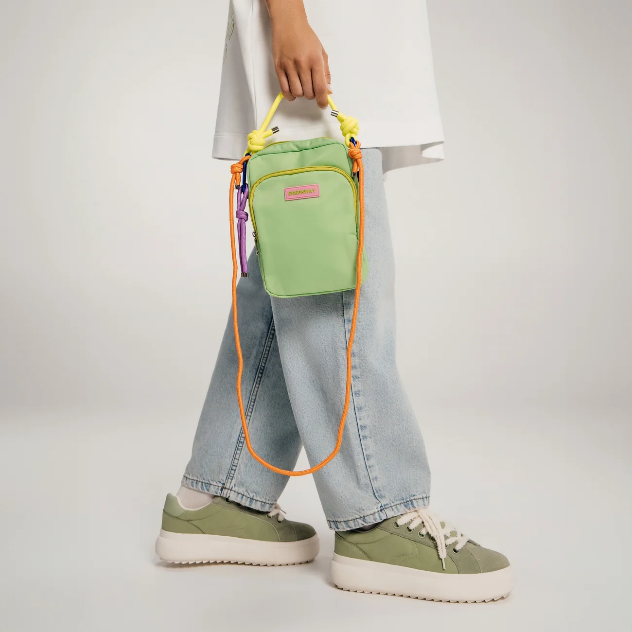 GREENWAY phone bag, green